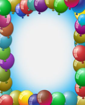balloon making frame by filling at every corner and empty space in center