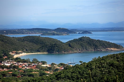 praia joao fernandes in the beautiful typical brazilian city of buzios near rio de janeiro in brazil