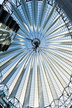 propellerblade roof postdamer platz in berlin germany