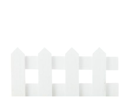 White fence isolated on white background for design