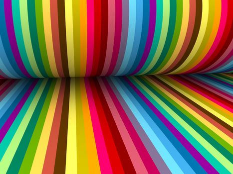 3d abstract colorful lines with folding paper
