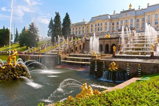 Fountains in Petrodvorets Peterhof, Saint Petersburg, Russia