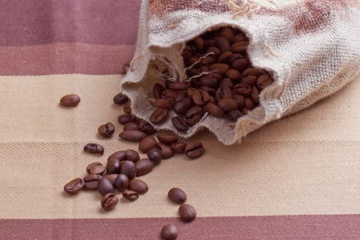 sack of coffee grains