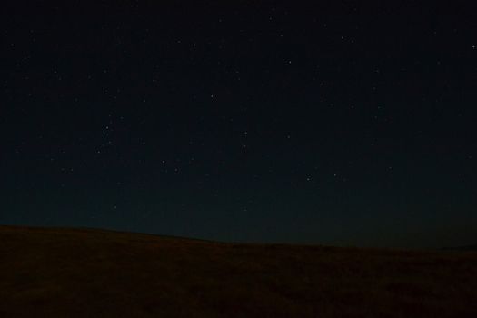 starry sky over the steppe
