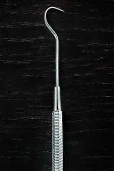 Close-up of a dental probe.