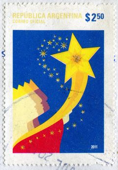 ARGENTINA - CIRCA 2011: stamp printed by Argentina, shows a Magus and a Star, circa 2011