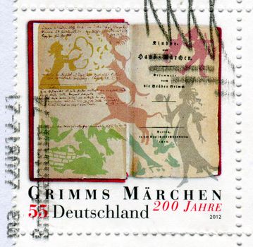 GERMANY - CIRCA 2012: stamp printed by Germany, shows Fairytales by the Brothers Grimm, circa 2012