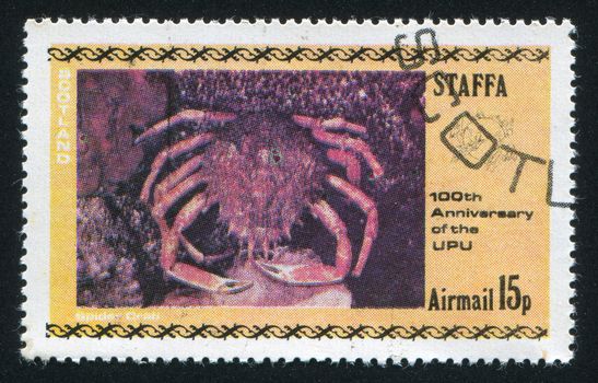 GREAT BRITAIN - CIRCA 1974: stamp printed by Great Britain, shows crab, circa 1974
