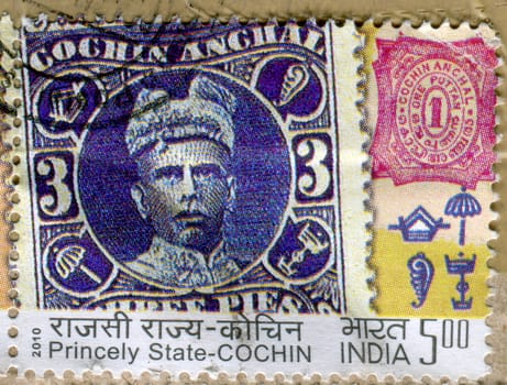 INDIA - CIRCA 2010: stamp printed by India, shows king, circa 2010