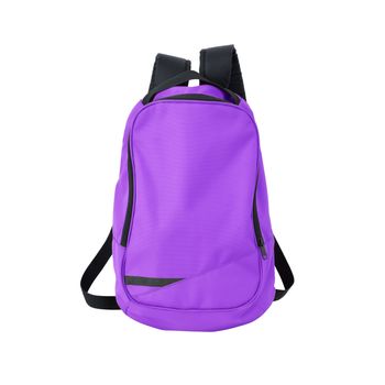 A high-resolution image of an isolated purple-colored rucksack on white background. High-quality clipping path included.