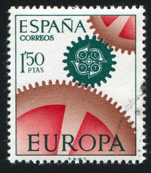 SPAIN - CIRCA 1967: stamp printed by Spain, shows symbol Europa, circa 1967