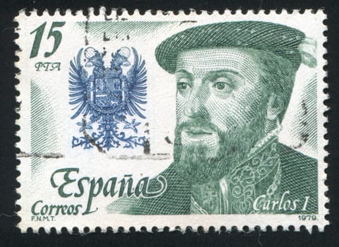 SPAIN - CIRCA 1979: stamp printed by Spain, shows Carlos I, circa 1979