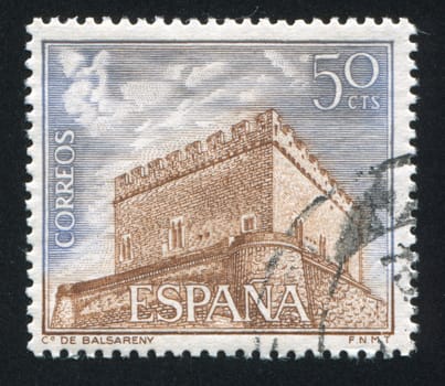 SPAIN - CIRCA 1967: stamp printed by Spain, shows Balsareny, circa 1967