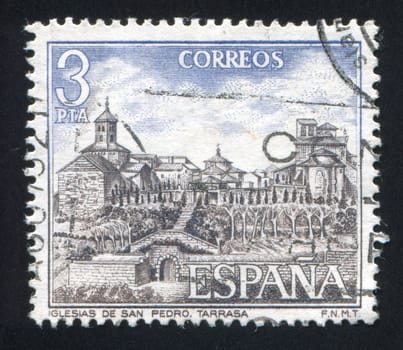 SPAIN - CIRCA 1975: stamp printed by Spain, shows San Pedro Church, circa 1975