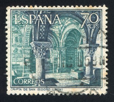 SPAIN - CIRCA 1964: stamp printed by Spain, shows San Isidro Crypt, circa 1964