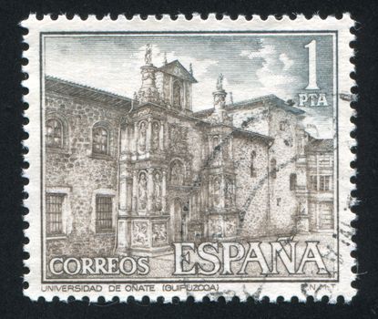 SPAIN - CIRCA 1970: stamp printed by Spain, shows University of Onate, Guipuzcoa, circa 1970