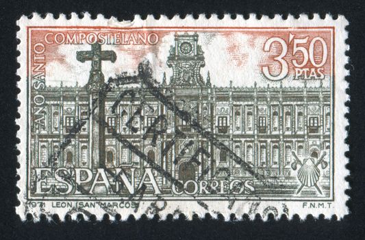 SPAIN - CIRCA 1971: stamp printed by Spain, shows San Marcos de Leon, circa 1971