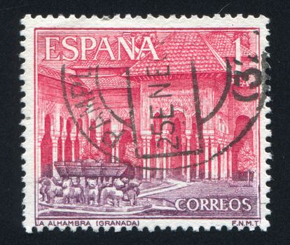 SPAIN - CIRCA 1988: stamp printed by Spain, shows Alhambra, Granada, circa 1988