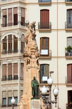 Alicante Explanada de Espana Jose Canalejas monument of Vicente Banuls