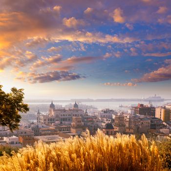 Alicante cityscape skyline in mediterranean sea Valencian Community of spain