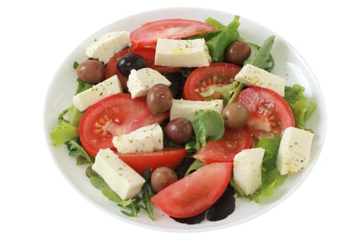 salad with cheese and olives