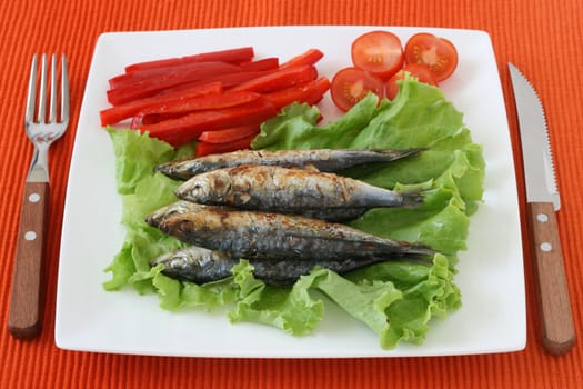 fried sardines