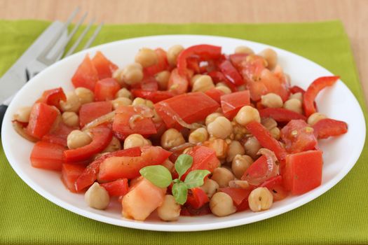 salad with chick-pea