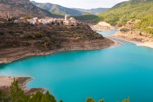 Embalse Arenos in Puebla de Arenoso Castellon Mijares river Spain