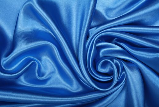 Smooth elegant blue silk can use as background 