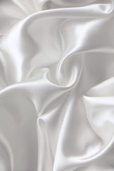 Smooth elegant white silk can use as wedding background 