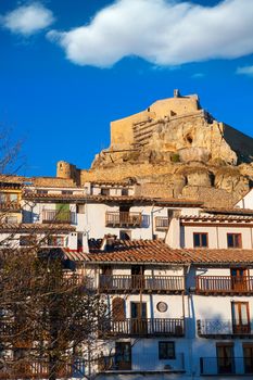 Morella Castellon castle and village in Maestrazgo at Spain