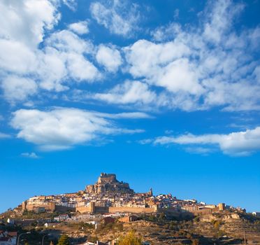 Morella village is Maestrazgo Castellon with castle in Spain