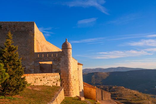 Morella in castellon Maestrazgo castle fort at Spain