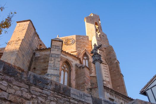 Morella in Maestrazgo castellon church details at Spain