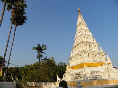 Buddhist stupa in Wat chediliam temple chiangmai