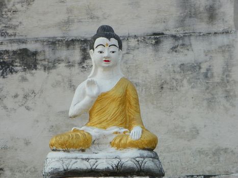 Buddha of Wat chediliam temple at chiangmai in thailand