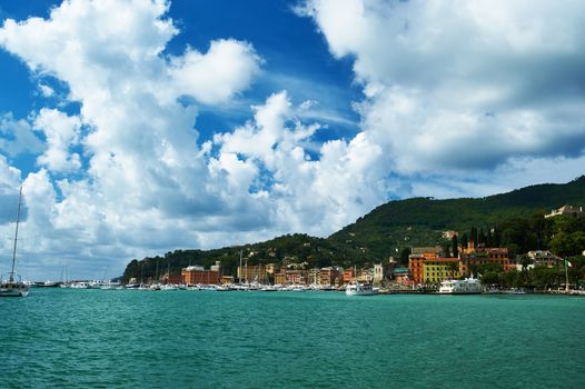 Santa Margherita Ligure town on Ligurian coast in Italy