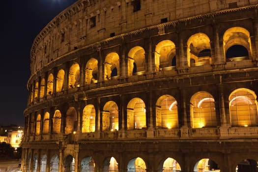 Beautiful view of famous ancient Colosseum in Rome, Italy