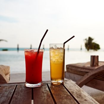 Cocktails near the swimming pool