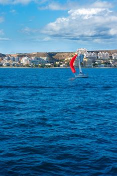 Santa Pola Alicante view from Mediterranean sea of Spain