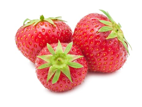 Fresh sweet strawberry isolated on white background