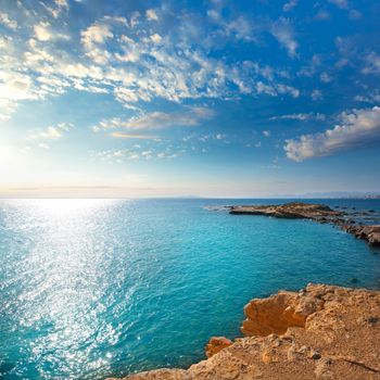 tabarca island alicante mediterranean blue sea in spain