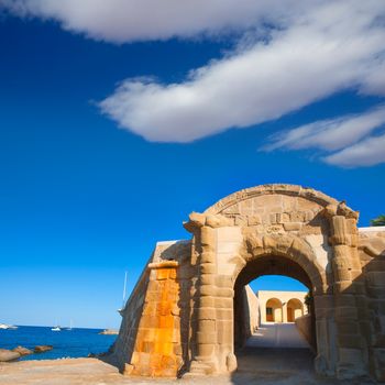 Tabarca Puerta de San Miguel de Tierra fort door arc in Alicante Spain