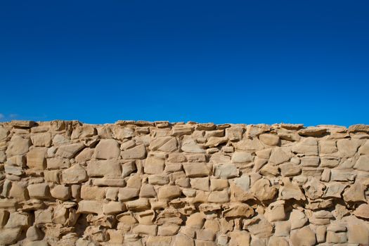 Tabarca Island battlement fort masonry wall detail in Spain