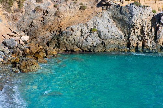 tabarca island alicante mediterranean blue sea in spain