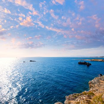 tabarca island alicante mediterranean blue sea in spain