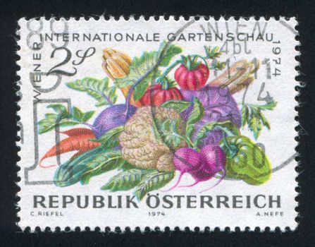 AUSTRIA - CIRCA 1974: stamp printed by Austria, shows Vegetables, circa 1974