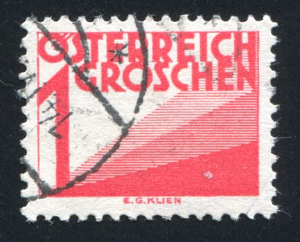 AUSTRIA - CIRCA 1925: stamp printed by Austria, shows ornament, circa 1925