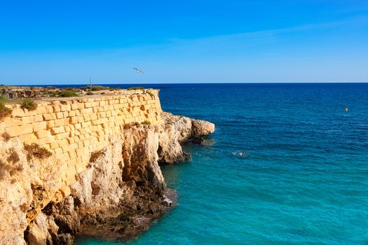 tabarca island alicante mediterranean blue sea in spain