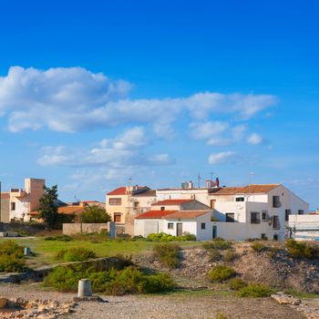 Tabarca Island streets in Alicante Valencian community Spain